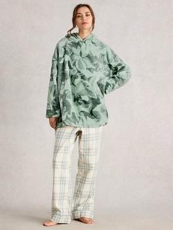 Mint Velvet Clover Print Hoodie, Green/Multi