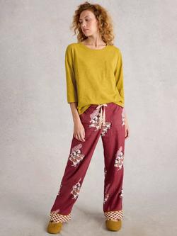 White Stuff Mia Patch Pocket Jersey Top, Mid Chart, Mid Chart