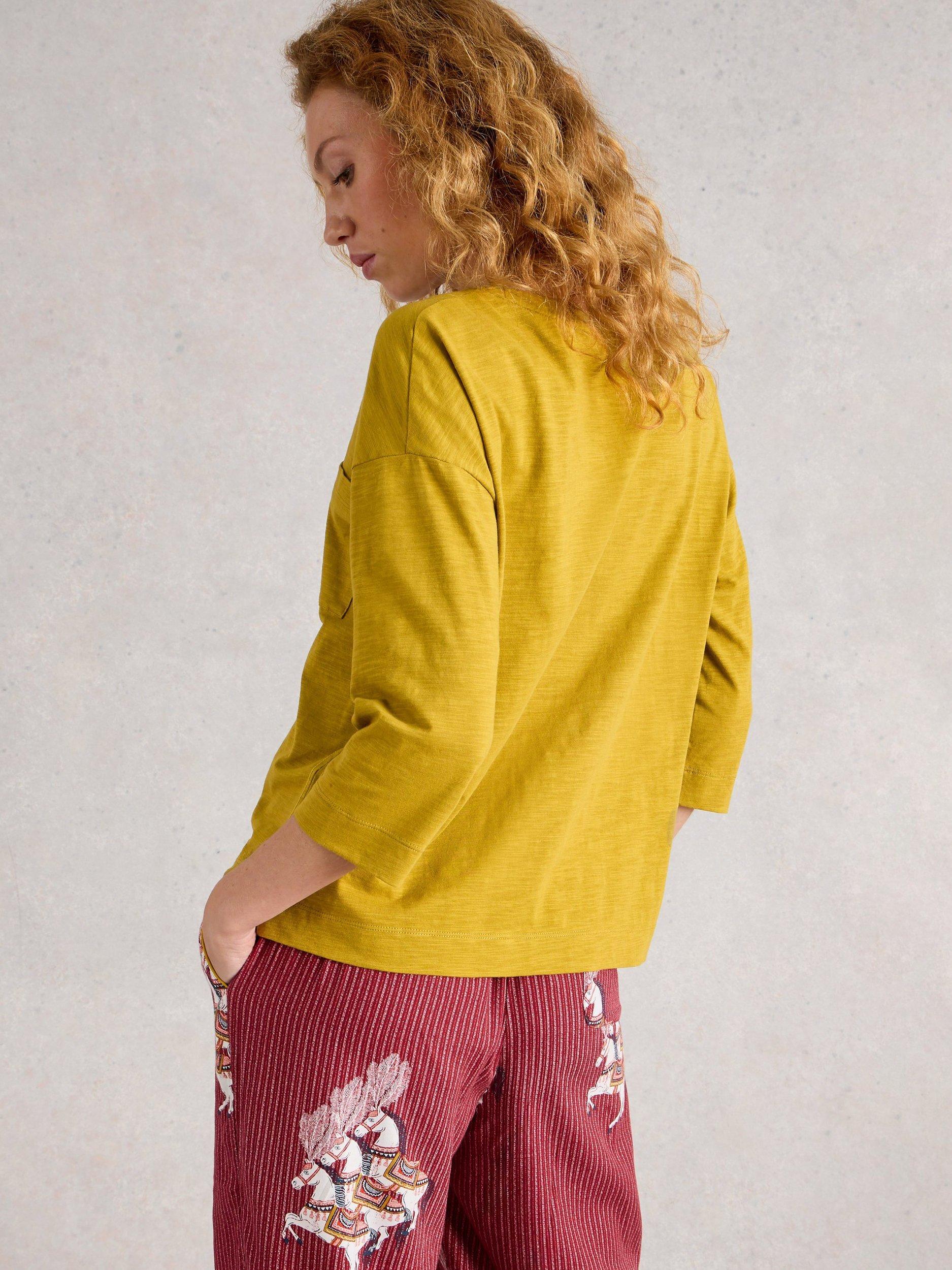 Product image 2 of 6, which shows White Stuff Mia Patch Pocket Jersey Top, Mid Chart, L