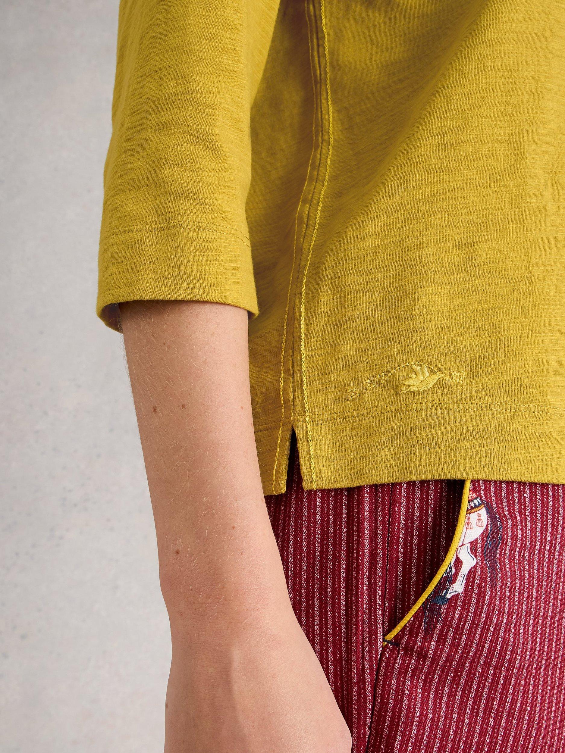 Product image 4 of 6, which shows White Stuff Mia Patch Pocket Jersey Top, Mid Chart, L