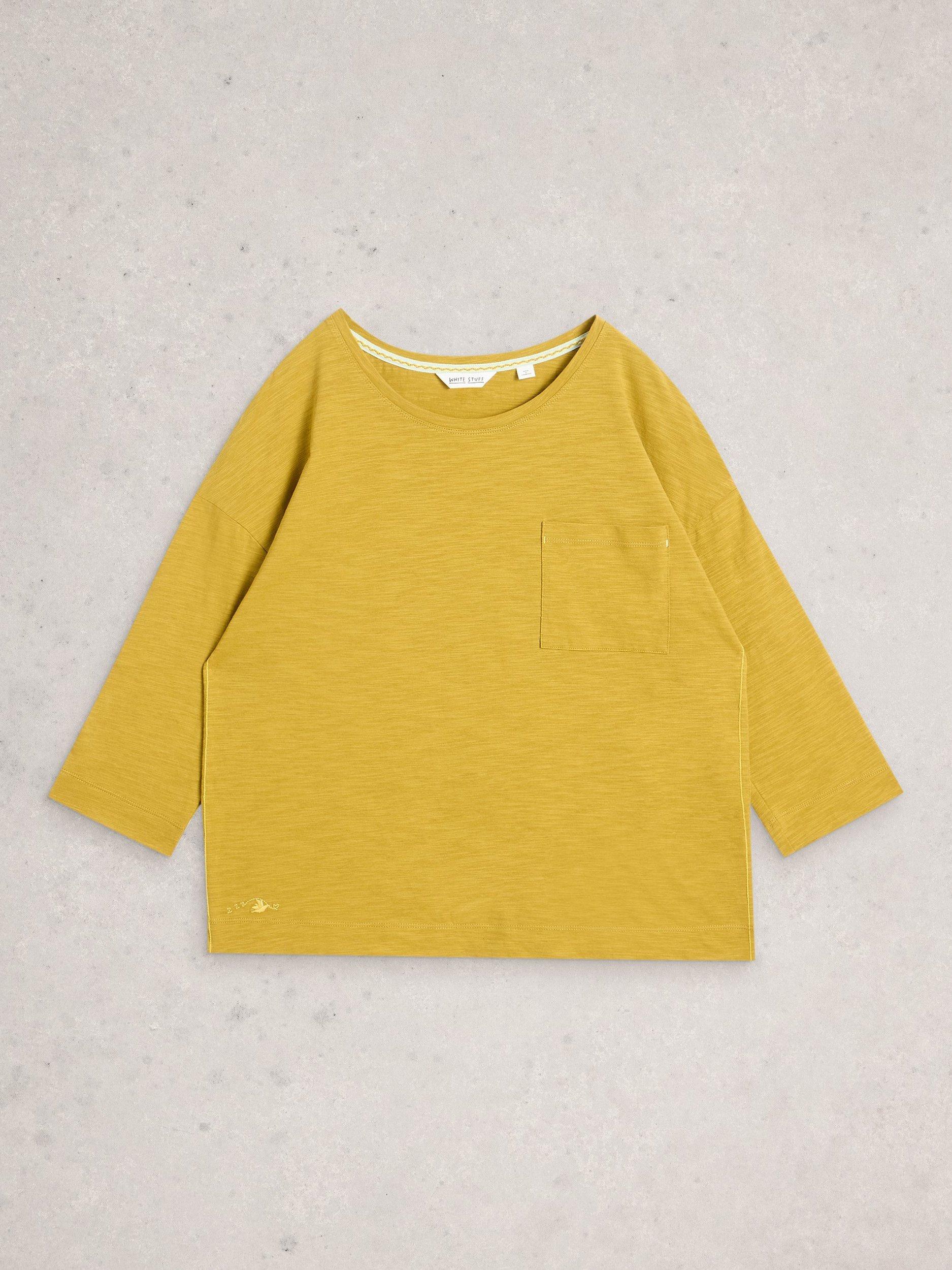 Product image 5 of 6, which shows White Stuff Mia Patch Pocket Jersey Top, Mid Chart, L