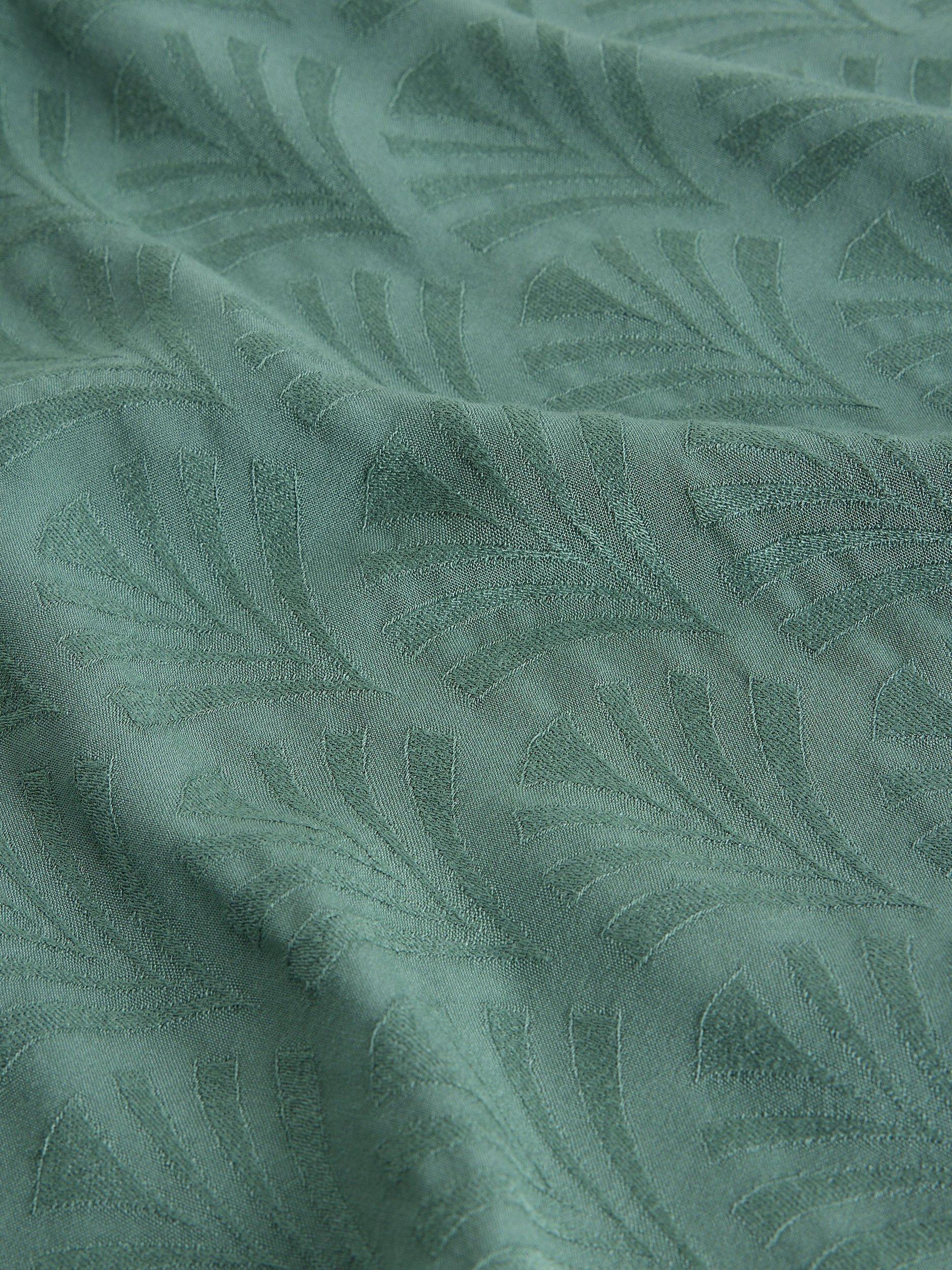 Product image 6 of 6, which shows White Stuff Celia Textured Pyjama Top, Dark Green, S