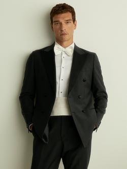 Reiss Poker Double Breasted Wool Blend Blazer, Black