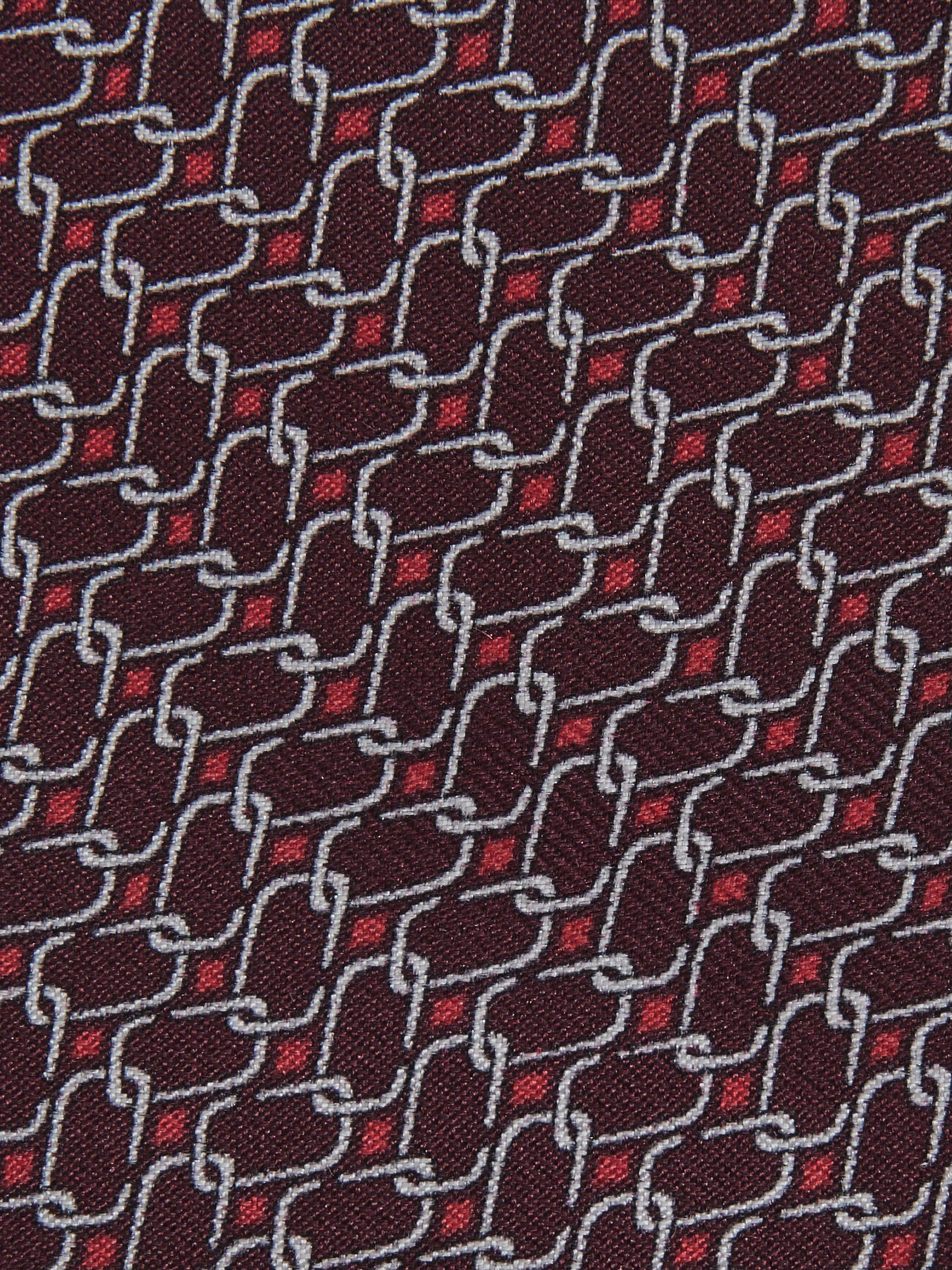 Product image 2 of 5, which shows Reiss Bernardo Silk Tie, Bordeaux, One Size