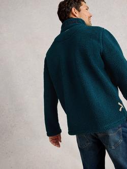 White Stuff Borg Half Zip Jumper - view 2, Mid Teal