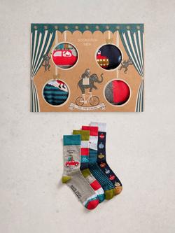 White Stuff Christmas Socks, Pack of 4, Multi, Multi