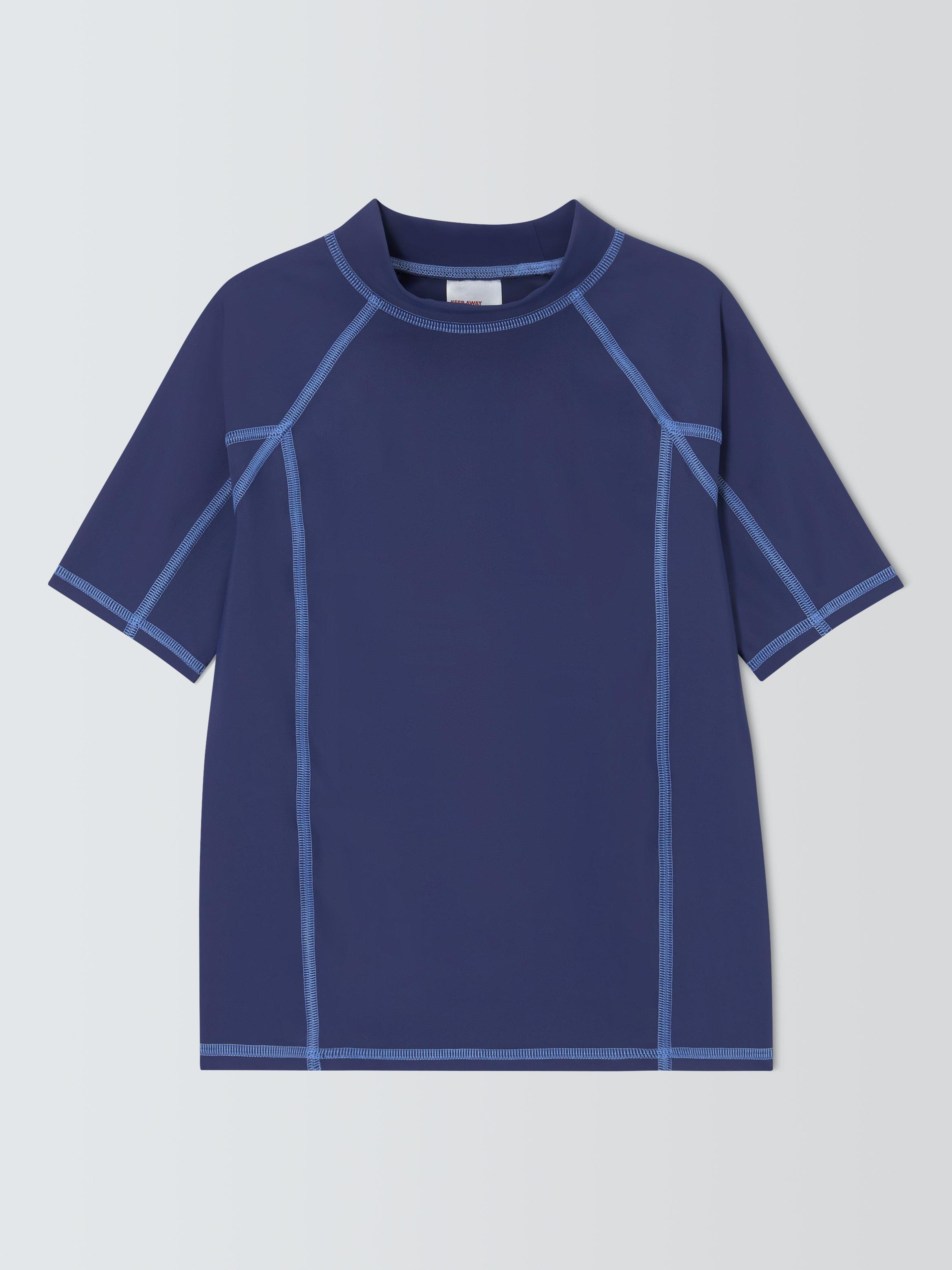 Product image 1 of 3, which shows John Lewis Kids' Rash Vest, Navy, 3 years