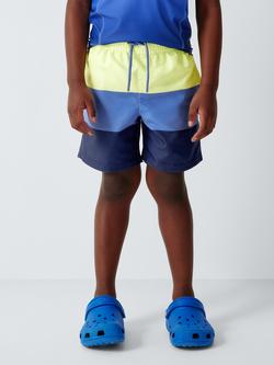John Lewis Kids' Colour Block Swim Shorts, Navy, Navy