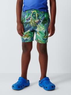 John Lewis Kids' Dinosaur Swim Shorts, Green, Green