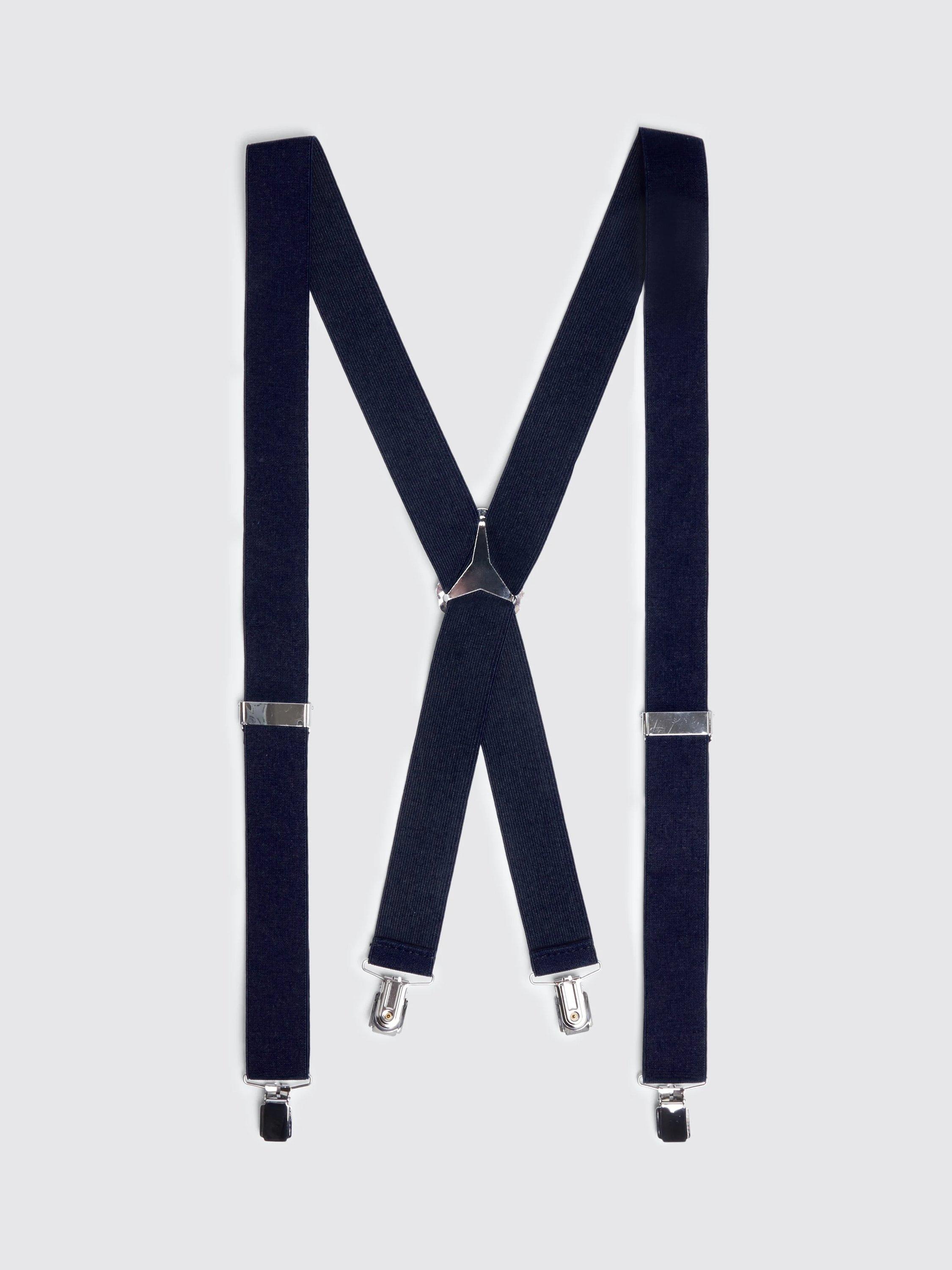 Product image 1 of 2, which shows Moss Adjustable Clip-On Braces, Blue