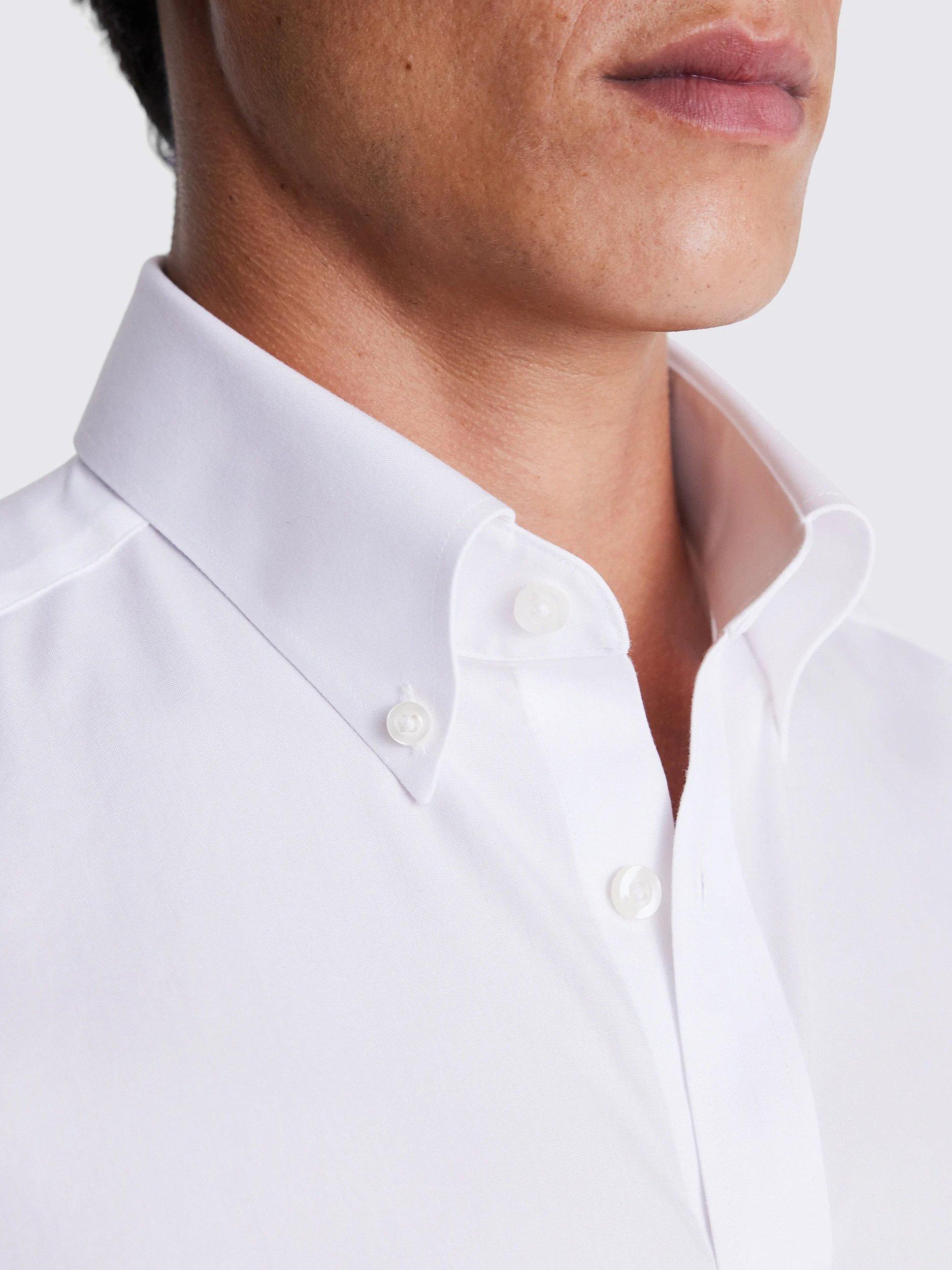 Product image 2 of 4, which shows Moss Oxford Cotton Regular Fit Shirt, White, 14.5