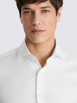 Moss Oxford Cotton Regular Fit Shirt, White - view 2, White