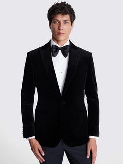 Moss Tailored Fit Velvet Jacket, Black