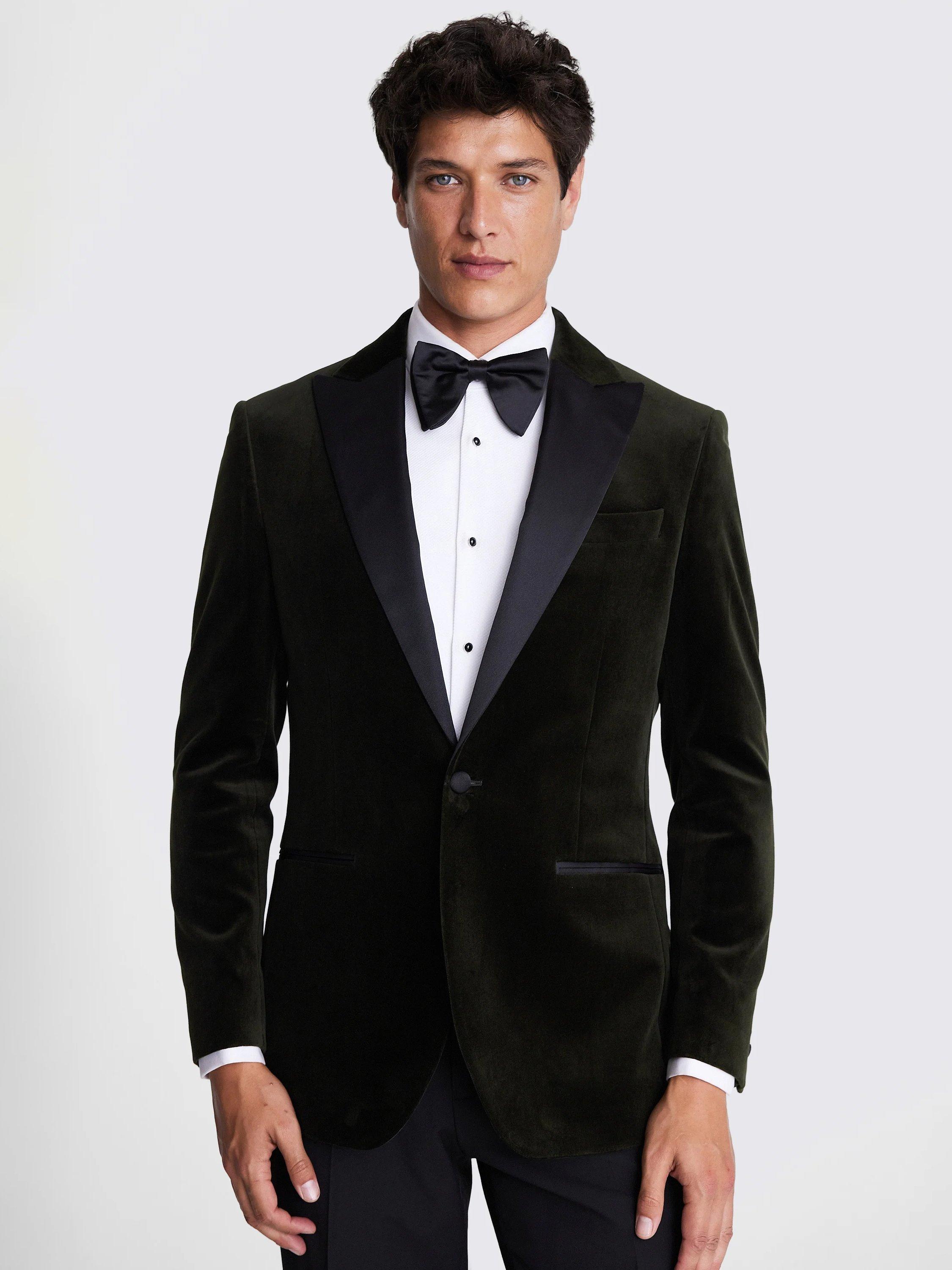 Product image 1 of 6, which shows Moss Tailored Fit Cotton Velvet Suit Jacket, Green, 36R