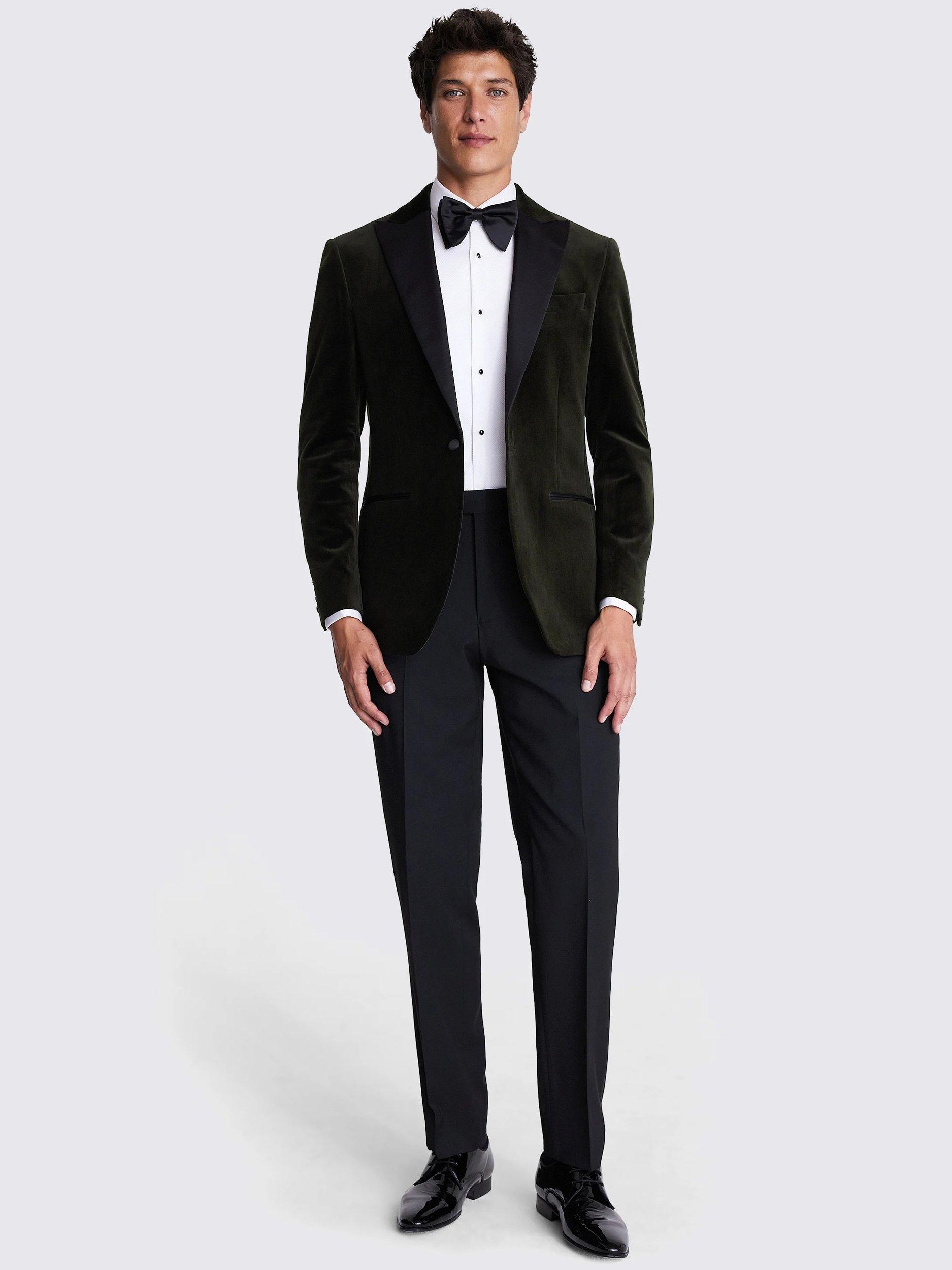 Product image 2 of 6, which shows Moss Tailored Fit Cotton Velvet Suit Jacket, Green, 36R