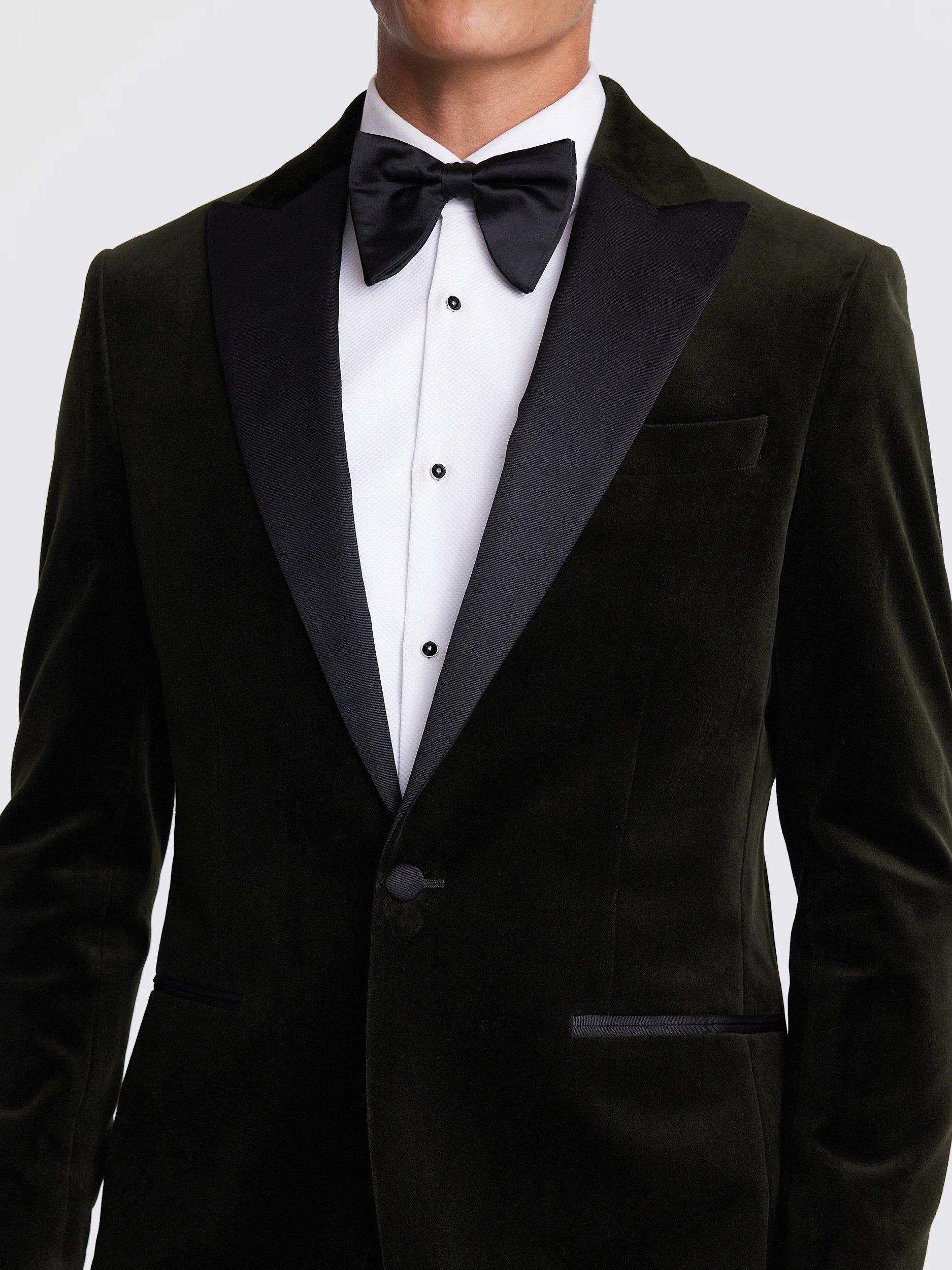 Product image 5 of 6, which shows Moss Tailored Fit Cotton Velvet Suit Jacket, Green, 36R