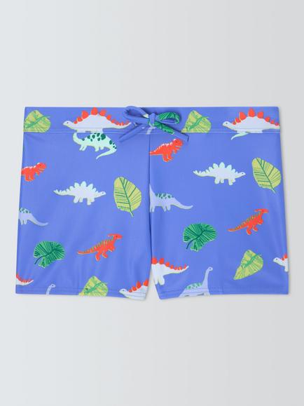 John Lewis Kids' Mini Dinosaur Swim Shorts, Blue, Blue