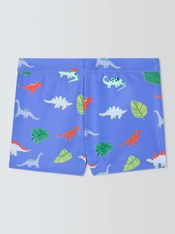 John Lewis Kids' Mini Dinosaur Swim Shorts, Blue - view 2, Blue