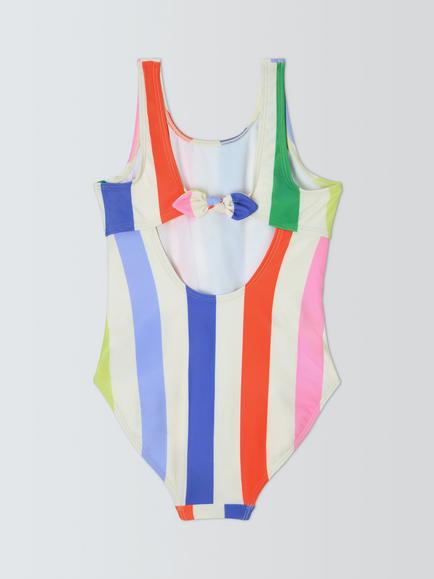 John Lewis Kids' Stripe Swimsuit, Multi - view 2, Multi