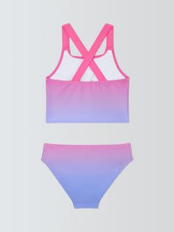 John Lewis Kids' Ombre Sport Tankini - view 2, Pink Multi