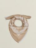Hobbs Mora Insignia Print Scarf, Camel/Cream
