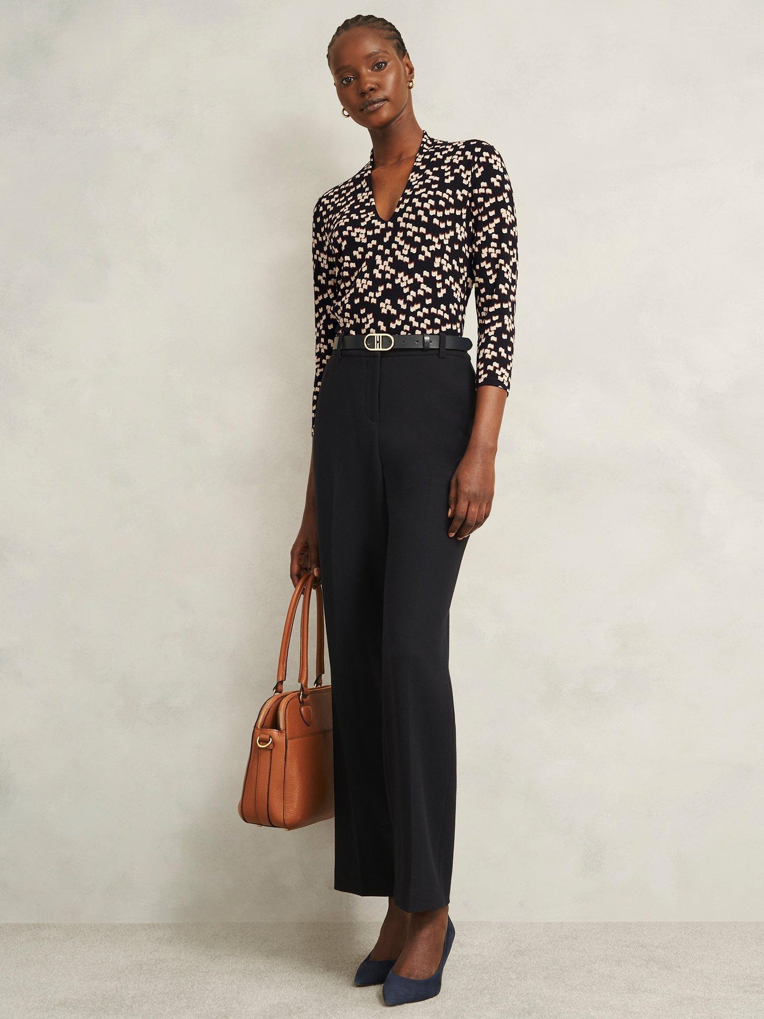 Product image 1 of 5, which shows Hobbs Aimee Graphic V-Neck Top, Multi, M