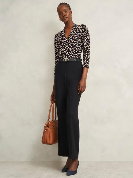 Hobbs Aimee Graphic V-Neck Top, Multi, Multi