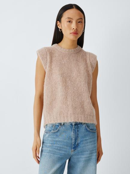 AND/OR Luna Gauze Knit Wool Rich Top, Natural - view 2, Natural