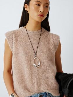 AND/OR Luna Gauze Knit Wool Rich Top, Natural, Natural