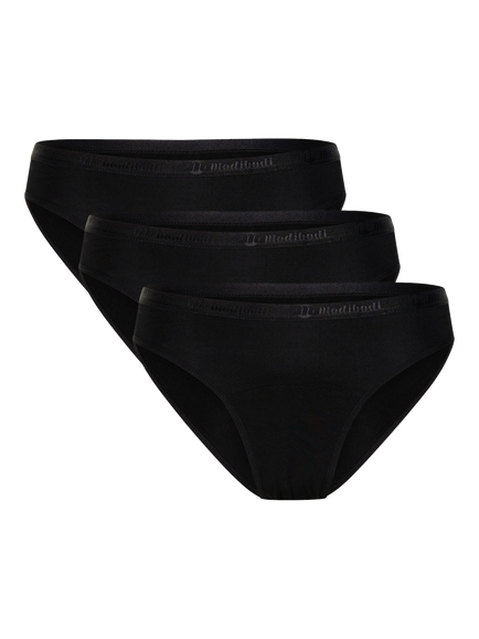 Modibodi Classic Period Bikini Knickers, Super Absorbency, Black, Black