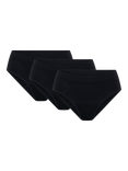 Modibodi Soft Stretch Seamless Period Bikini Knickers, Pack of 3, Black