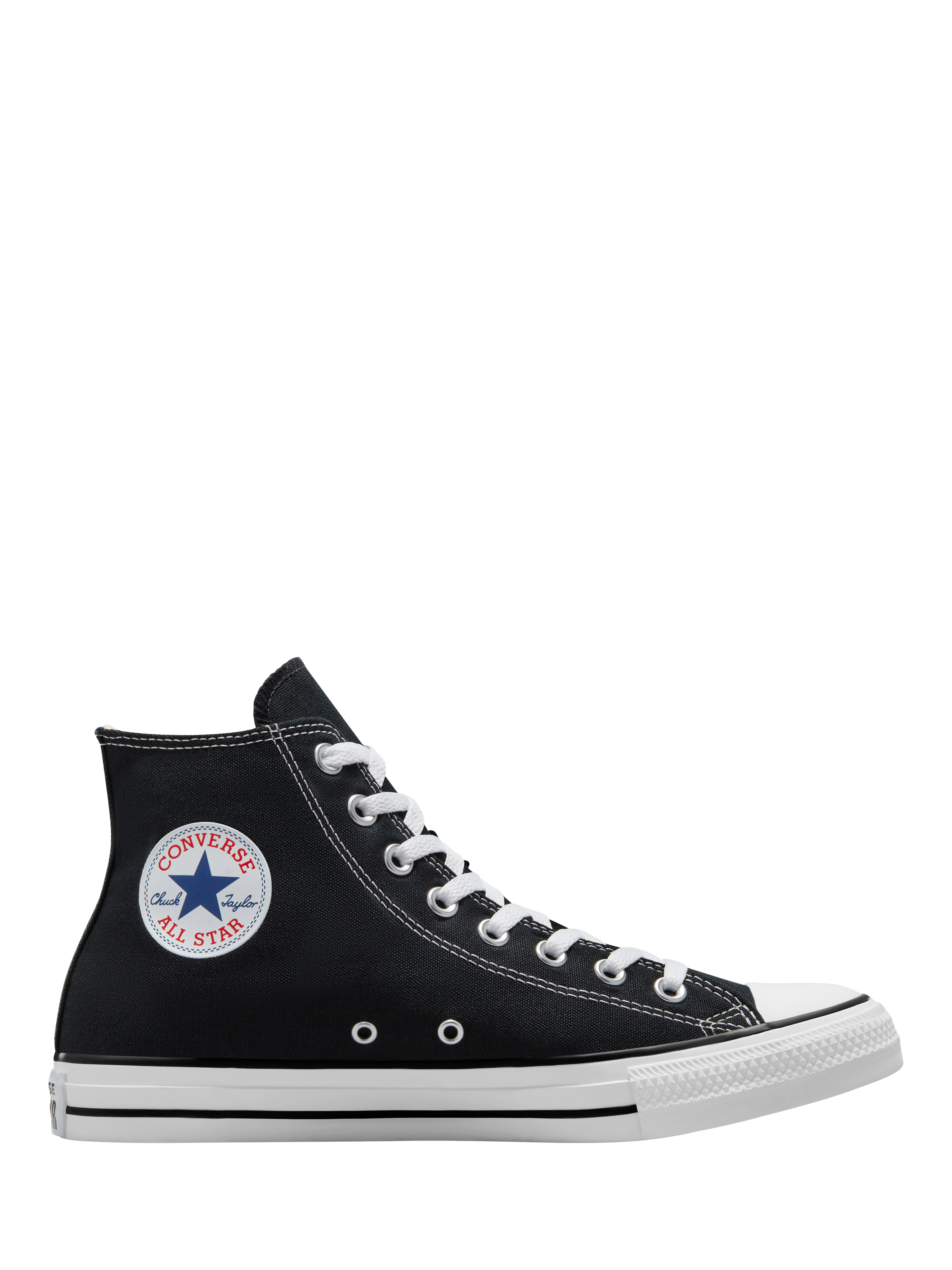 Product image 1 of 4, which shows Converse Chuck Taylor All Star Canvas Hi-Top Trainers, Black, 4