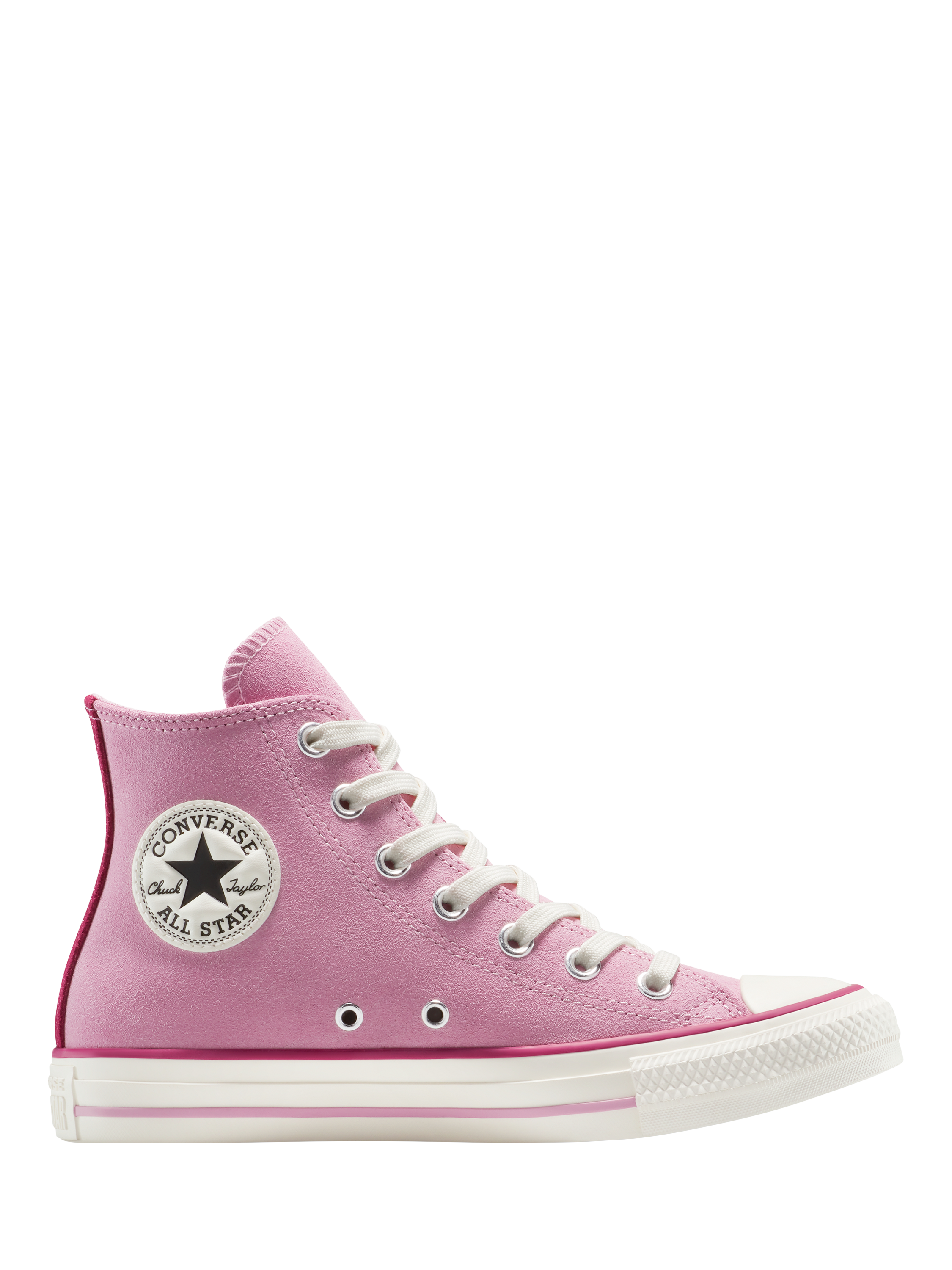 Converse Chuck Taylor All Star Contrast Suede Hi-Top Trainers, Pink