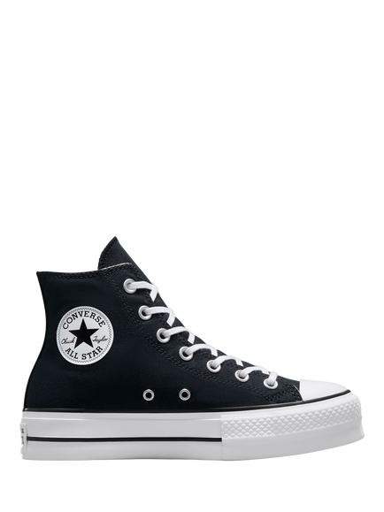 Converse Chuck Taylor All Star Lift Platform Hi-Top Trainers, Black/White, Black/White