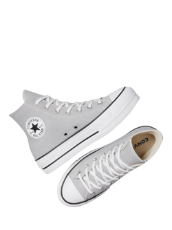 Converse Chuck Taylor All Star Lift Hi-Top Trainers, Grey - view 2, Grey