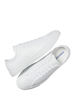 Converse Chuck Taylor All Star Leather Trainers, White - view 2, White