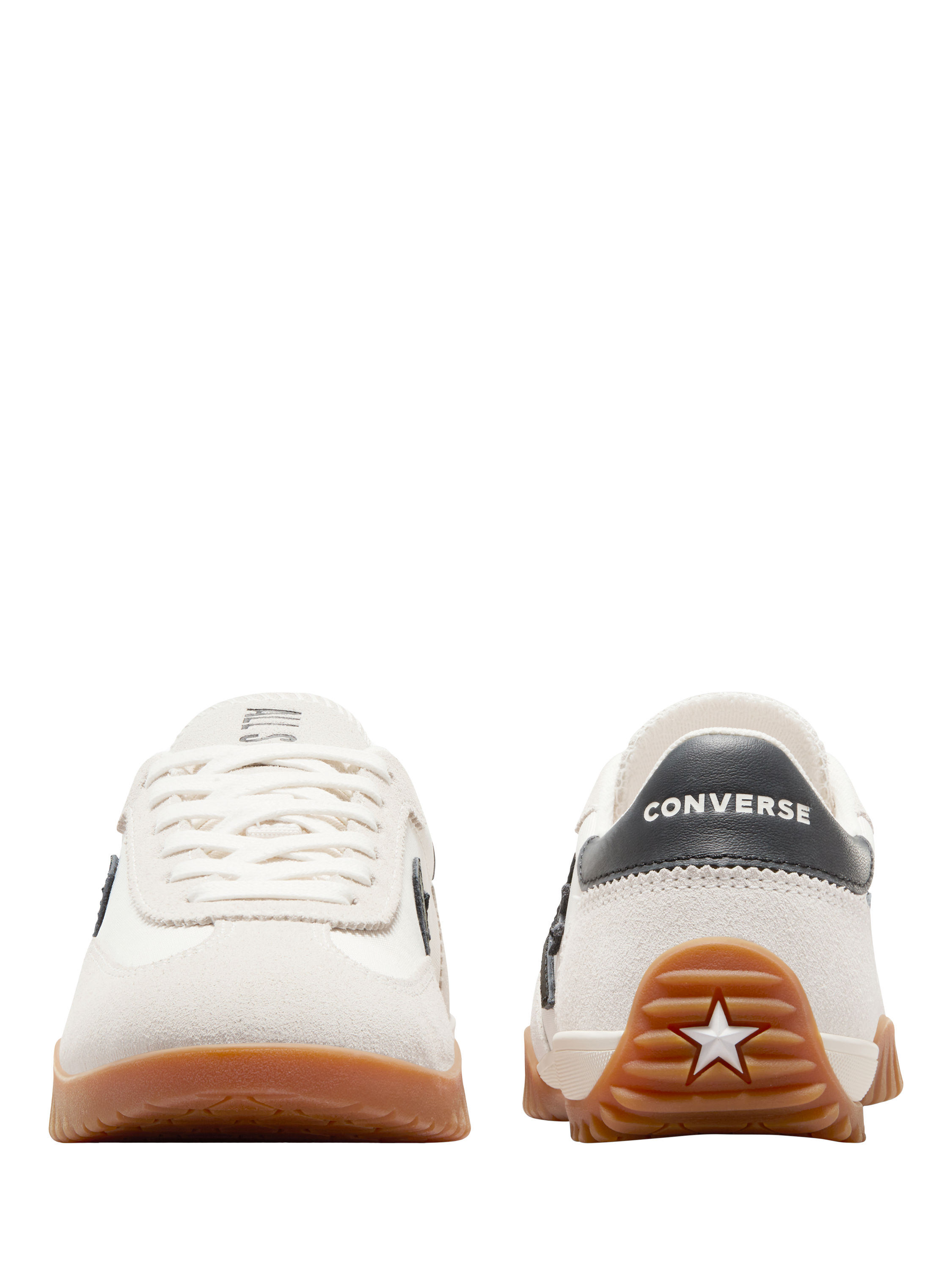 Product image 2 of 4, which shows Converse Run Star Suede Blend Trainers, Off White/Black, 4