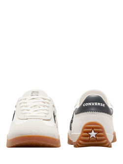 Converse Run Star Suede Blend Trainers, Off White/Black - view 2, Off White/Black