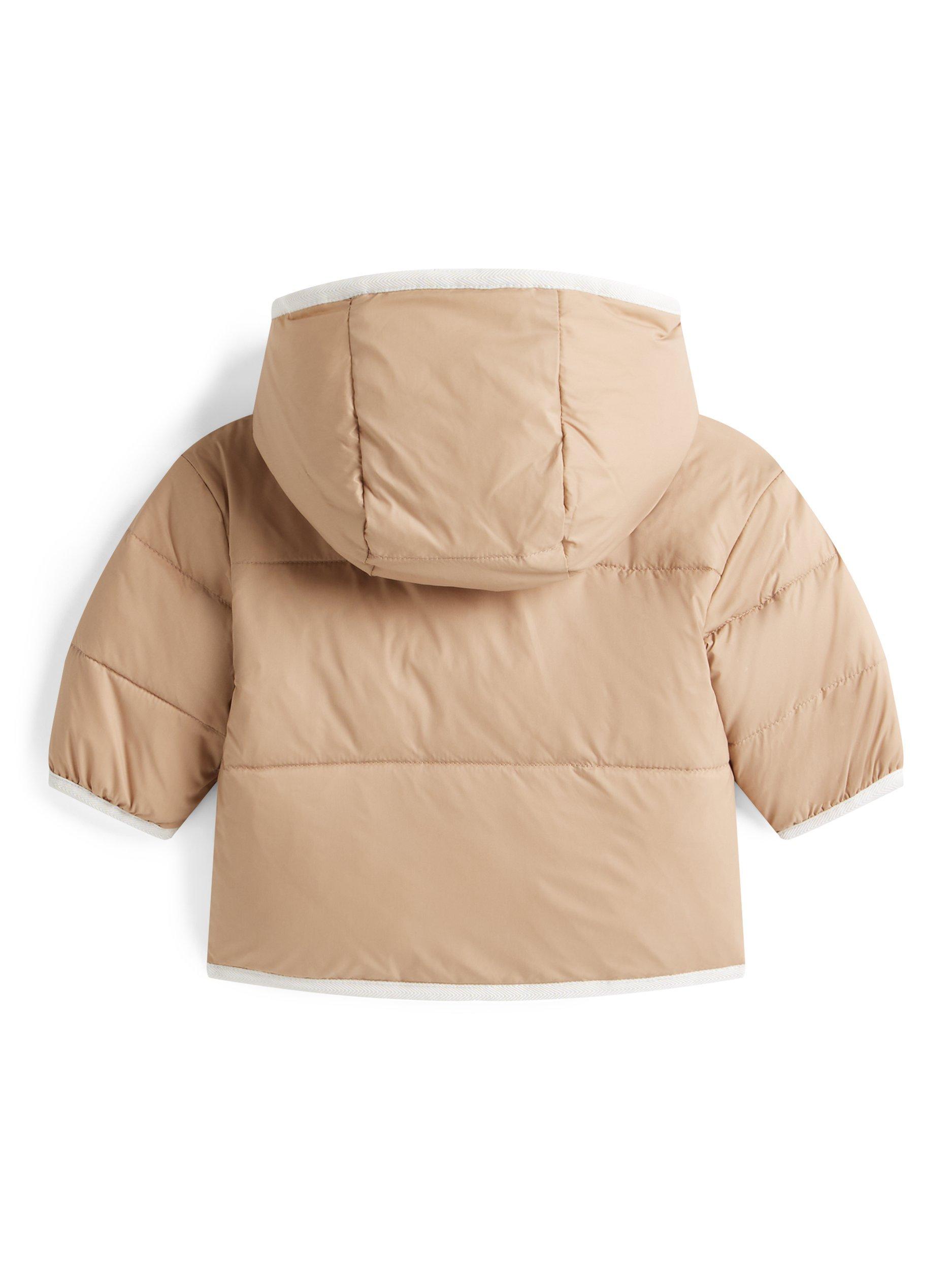Product image 2 of 2, which shows Tommy Hilfiger Baby Reversible Hooded Jacket, Malted Milk, 0-3 months