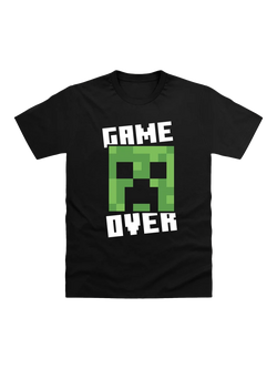 Minecraft Kids' Game Over T-Shirt, Black, Black