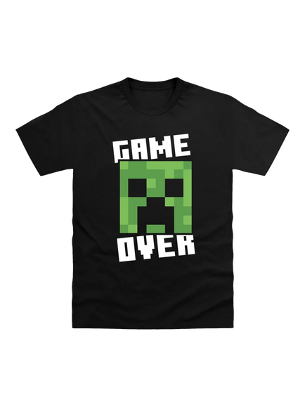 Minecraft Kids' Game Over T-Shirt, Black, Black