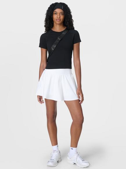 Sweaty Betty Athlete Crop Seamless Workout T-Shirt, Black - view 2, Black