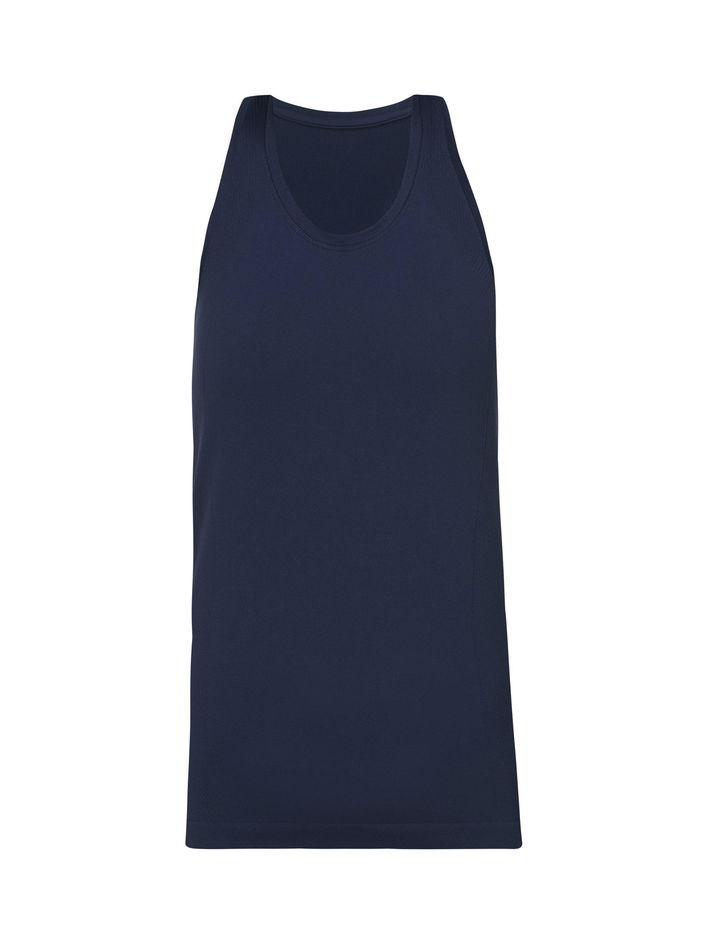 Product image 6 of 6, which shows Sweaty Betty Athlete Seamless Workout Tank Top, Navy Blue, XXS