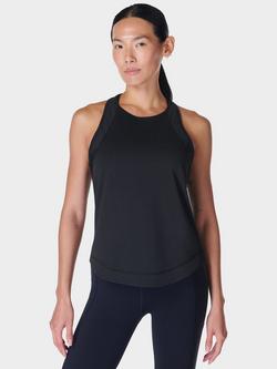 Sweaty Betty Breathe Easy Mesh Run Tank Top, Black