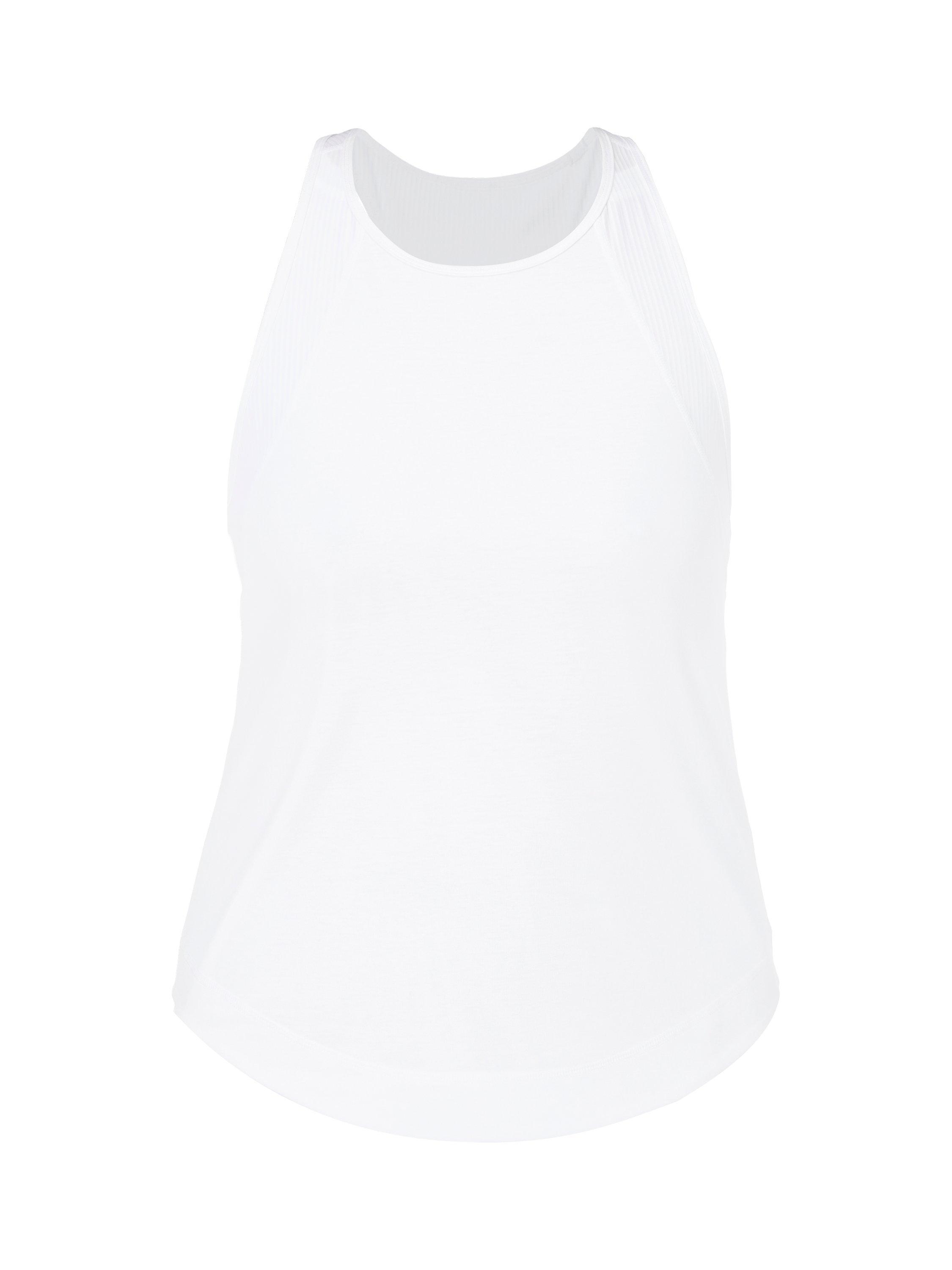 Product image 7 of 8, which shows Sweaty Betty Breathe Easy Mesh Run Tank Top, White, XXS