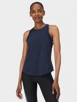 Sweaty Betty Breathe Easy Mesh Run Tank Top, Navy Blue