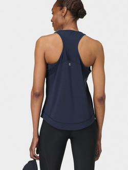 Sweaty Betty Breathe Easy Mesh Run Tank Top - view 2, Navy Blue