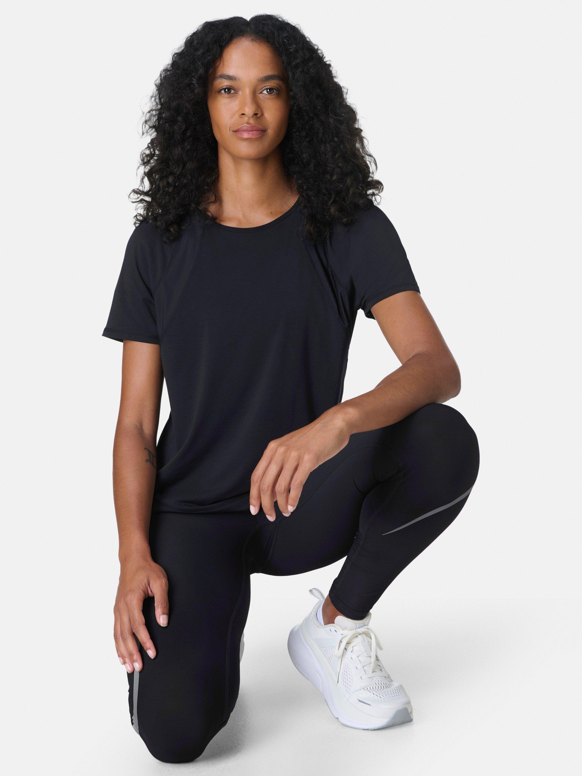 Product image 2 of 7, which shows Sweaty Betty Short Sleeve Round Neck T-Shirt, Black, XXS