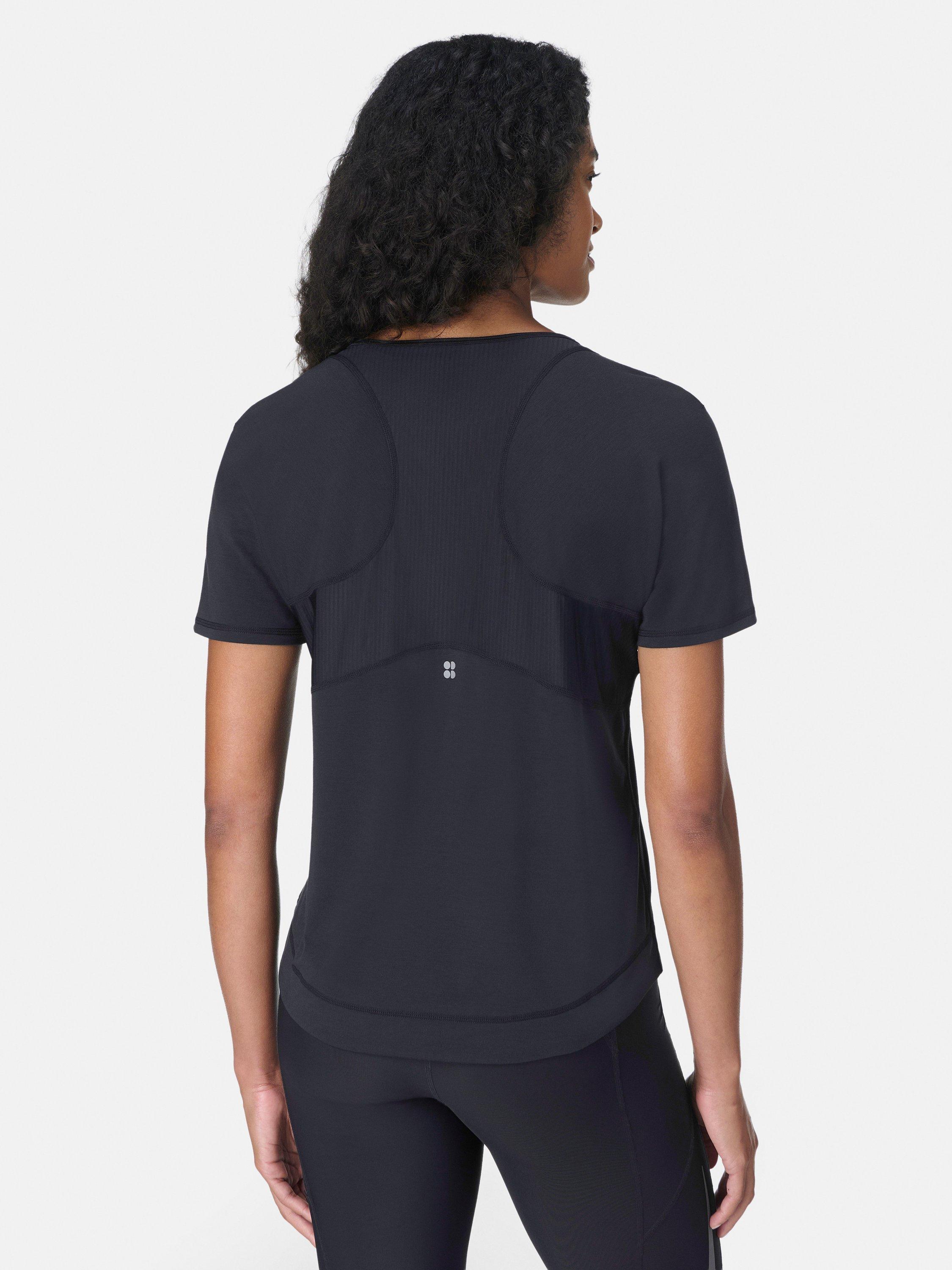 Product image 4 of 7, which shows Sweaty Betty Short Sleeve Round Neck T-Shirt, Black, XXS