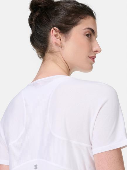 Sweaty Betty Breathable Mesh Panel Running T-Shirt - view 2, White